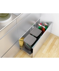 PATTUMIERA PER RIFIUTI ORGANICI KETER "SMART CONTAINER BIO COMPOST" IN POLIPROPILENE CON MANICO, 25,5X23X25 CM