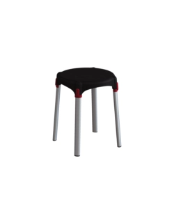 SGABELLO DA BAGNO TONDO COLORE NERO, Ø33X42,5 CM