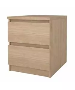 COMODINO "NAIA" CON 2 CASSETTI COLORE LEGNO, 40,4X50X49,5 CM