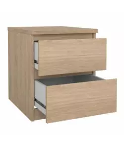 COMODINO "NAIA" CON 2 CASSETTI COLORE LEGNO, 40,4X50X49,5 CM