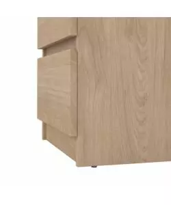 COMODINO "NAIA" CON 2 CASSETTI COLORE LEGNO, 40,4X50X49,5 CM