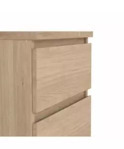 COMODINO "NAIA" CON 2 CASSETTI COLORE LEGNO, 40,4X50X49,5 CM