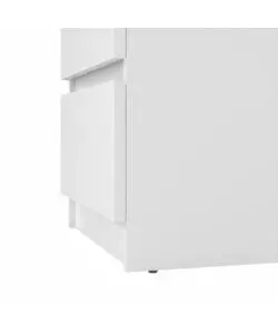 COMODINO 2 CASSETTI "NAIA" BIANCO LUCIDO 40,4X50X49,5 CM