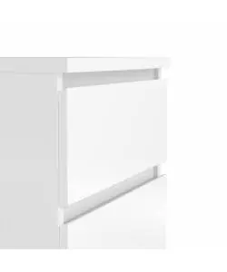 COMODINO 2 CASSETTI "NAIA" BIANCO LUCIDO 40,4X50X49,5 CM