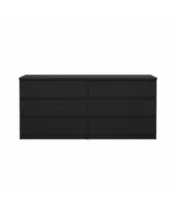CASSETTIERA 6 CASSETTI "NAIA" NERO OPACO 153,8X50X70,1 CM
