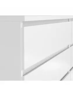 CASSETTIERA 6 CASSETTI "NAIA" BIANCO LUCIDO 153,8X50X70,1 CM
