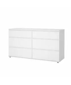 CASSETTIERA DOPPIA "NOVA" CON 6 CASSETTI COLORE BIANCO, 153,4X50X83,7 CM