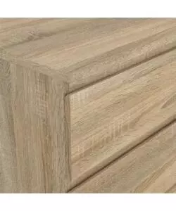 CASSETTIERA DOPPIA "NOVA" CON 6 CASSETTI COLORE ROVERE, 153,4X50X83,7 CM