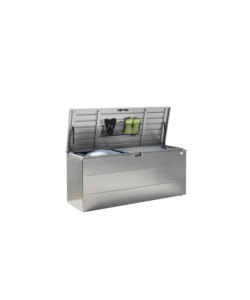 BAULE DA ESTERNO IMPERMEABILE BIOHORT "STYLEBOX 170" IN ACCIAIO ZINCATO GRIGIO QUARZO METALLIZZATO 685 LT 170X70X81 CM - COD. B380710