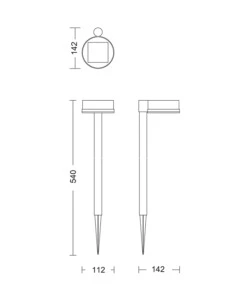 PALO SOLARE LED DA TERRA PER ESTERNO PHILIPS "VYNCE", 2700 K