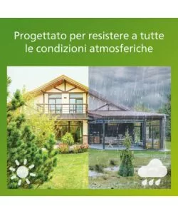 LUCE SOLARE DA ESTERNO CON 3 LED IN ALLUMINIO COLORE NERO, 8,7 W 2700 K
