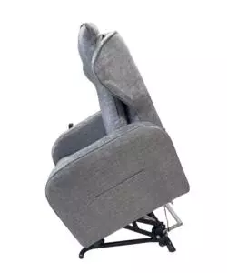 POLTRONA "JOLLY" CON RECLINER E ALZATA ELETTRICA IN TESSUTO GRIGIO CHIARO, 75X85X108 CM
