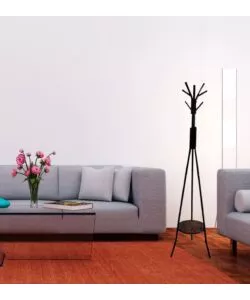 APPENDIABITI IN METALLO BELLAHOME CON PIANO PORTAOGGETTI IN MDF, 35X35X180 CM