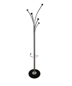 APPENDIABITI IN METALLO BELLAHOME CON POMELLI NERI E BASE IN METALLO, 38X38X187 CM