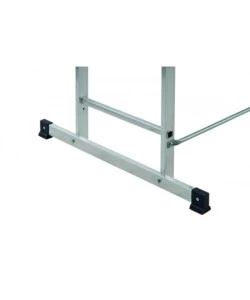 TRABATTELLO MULTIFUNZIONE "EASY 100" IN ALLUMINIO CON PIANALE IN PINO, PORTATA MASSIMA 150 KG