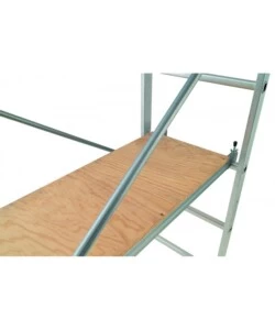 TRABATTELLO MULTIFUNZIONE "EASY 100" IN ALLUMINIO CON PIANALE IN PINO, PORTATA MASSIMA 150 KG