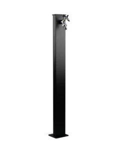 FONTANA DA GIARDINO VEDOVELLA KAM "BELFAST" IN ALLUMINIO COLORE NERO, 9,5X11X82 CM