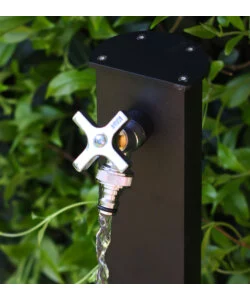 FONTANA DA GIARDINO VEDOVELLA KAM "BELFAST" IN ALLUMINIO COLORE NERO, 9,5X11X82 CM
