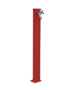 FONTANA DA GIARDINO VEDOVELLA KAM "BELFAST" IN ALLUMINIO COLORE ROSSO, 9,5X11X82 CM
