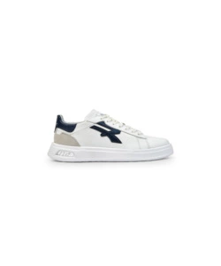 SCARPA SNEAKER U-POWER "BLAIR" IN PELLE COLORE BIANCO E BEIGE, TG 45