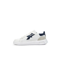 SCARPA SNEAKER U-POWER "BLAIR" IN PELLE COLORE BIANCO E BEIGE, TG 46