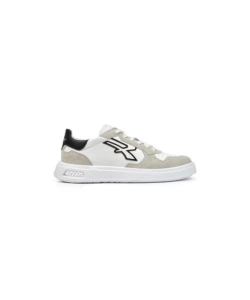 SCARPA SNEAKER U-POWER "HELIX" IN PELLE COLORE BIANCO E BEIGE, TG 45