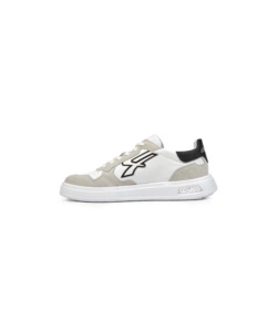 SCARPA SNEAKER U-POWER "HELIX" IN PELLE COLORE BIANCO E BEIGE, TG 45