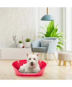 CUCCIA DA INTERNO PER CANI E GATTI "SIESTA DELUXE 6" BORDEAUX, 70,5X52X23,5 CM - FERPLAST