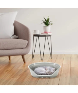 CUCCIA DA INTERNO PER CANI E GATTI "SIESTA DELUXE 2" GRIGIO, 49X36X17,5 CM - FERPLAST