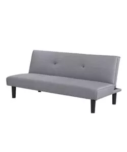 DIVANO LETTO 3 POSTI "ASTRID" IN TESSUTO GRIGIO, 168X74X78 CM