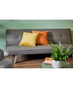 DIVANO LETTO 3 POSTI "CLARELLE" IN TESSUTO GRIGIO, 178X71X81 CM