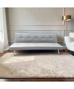 DIVANO LETTO 3 POSTI "CLARELLE" IN TESSUTO GRIGIO, 178X71X81 CM