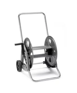 CARRELLO AVVOLGITUBO IN PLASTICA E METALLO, COLORE NERO