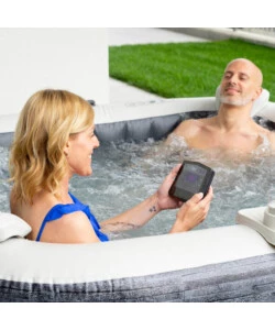 PISCINA IDROMASSAGGIO GONFIABILE INTEX "BUBBLE MASSAGE SET GREYSTONE DELUXE" 4 POSTI - COD. 28450EX