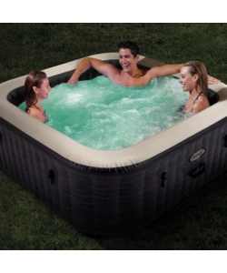 PISCINA IDROMASSAGGIO GONFIABILE INTEX "BUBBLE MASSAGE SET GREYSTONE DELUXE" 4 POSTI - COD. 28450EX