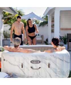 PISCINA IDROMASSAGGIO GONFIABILE INTEX "CALACATTA JET AND BUBBLE DELUXE" CM 175X71 4 POSTI - COD. 28464EX