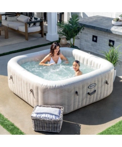 PISCINA IDROMASSAGGIO GONFIABILE INTEX "CHEVON JET AND BUBBLE DELUXE" CM 196X71 6 POSTI - COD. 28472EX