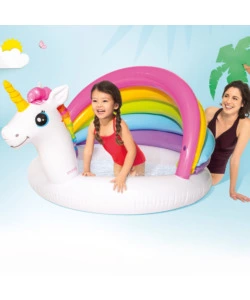 PISCINA GONFIABILE CON PARASOLE INTEX "UNICORNO" 127X102X69 CM - COD. 57113NP