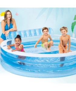 PISCINA GONFIABILE CON POLTRONA INTEX "FAMILY" CM 229X218X79 I.3 - COD. 57190NP