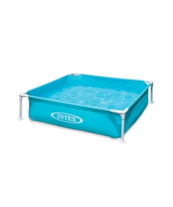 PISCINA FUORI TERRA CON STRUTTURA QUADRATA INTEX "MINI FRAME" BLU 122X122X30 CM I.4 - COD. 57173NP