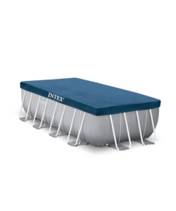 PISCINA FUORI TERRA CON STRUTTURA RETTANGOLARE INTEX "PRISMA METAL FRAME" GRIGIO CHIARO 488X244X107 CM - COD. 26792NP