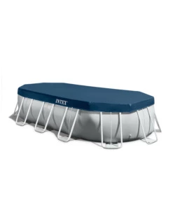PISCINA FUORI TERRA CON STRUTTURA OVALE INTEX "PRISMA FRAME" CON POMPA FILT GRIGIO CHIARO 503X274X122 CM - COD. 26796NP
