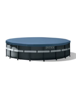 PISCINA FUORI TERRA CON STRUTTURA ROTONDA INTEX "ULTRA XTR FRAME" POMPA A SABBIA ANTRACITE 549X132 CM - COD. 26330NP