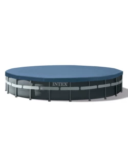 PISCINA FUORI TERRA CON STRUTTURA ROTONDA INTEX "ULTRA XTR FRAME" POMPA A SABBIA GRIGIO SCURO 732X132 CM - COD. 26340NP