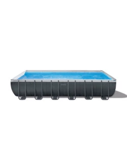 PISCINA FUORI TERRA CON STRUTTURA RETTANGOLARE INTEX "ULTRA XTR FRAME" ANTRACITE 732X366X132 CM - COD. 26368NP