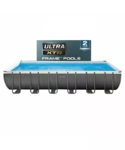 PISCINA FUORI TERRA CON STRUTTURA RETTANGOLARE INTEX "ULTRA XTR FRAME" ANTRACITE 732X366X132CM - COD. 26364NP