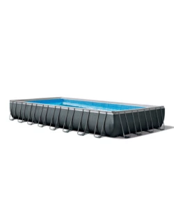 PISCINA FUORI TERRA CON STRUTTURA RETTANGOLARE INTEX "ULTRA XTR FRAME" ANTRACITE 975X488X132CM - COD. 26378NP
