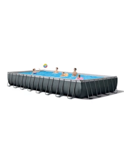 PISCINA FUORI TERRA CON STRUTTURA RETTANGOLARE INTEX "ULTRA XTR FRAME" ANTRACITE 975X488X132CM - COD. 26378NP