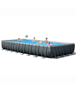 PISCINA FUORI TERRA CON STRUTTURA RETTANGOLARE INTEX "ULTRA XTR FRAME" ANTRACITE 975X488X132CM - COD. 26374GN