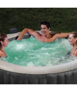 PISCINA IDROMASSAGGIO GONFIABILE INTEX "PURE SPA GREYWOOD DELUXE" 196X71CM 4 POSTI C/POMPA - COD. 28440EX